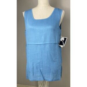 PHOOL Women's Sleeveless Tunic Blouse Blue Size S Style 2099 NWT